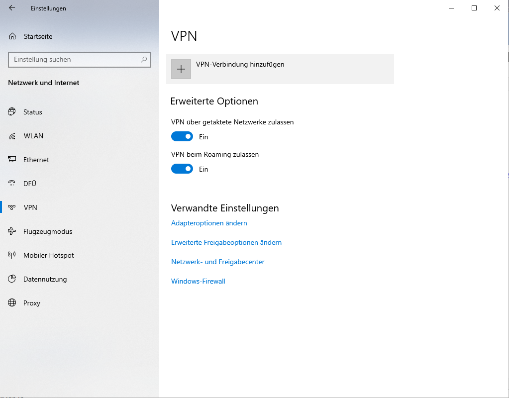 Schritt 3 zum Einrichte des Windows 10 IPsec L2TP VPN Client