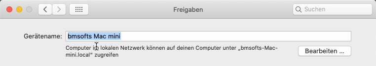 Mac Computernamen herausfinden